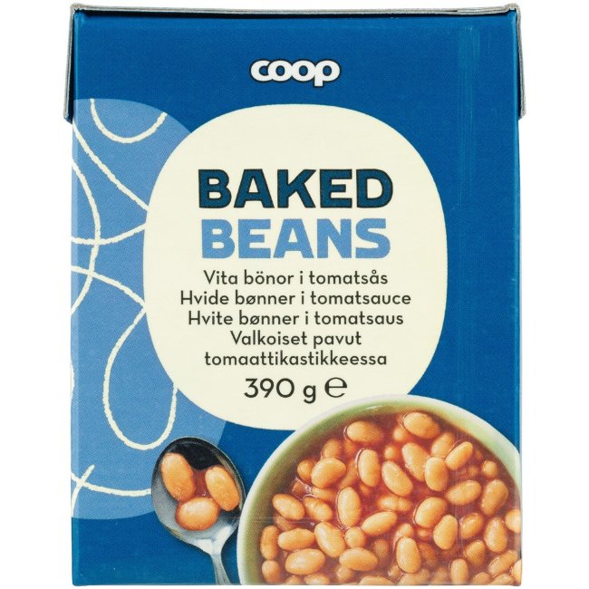 Белая фасоль в томатном соусе Coop 390 гр