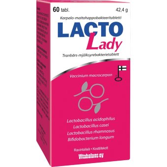 Лакто и бифидобактерии с клюквой Lacto Lady Vitabalans 60 табл
