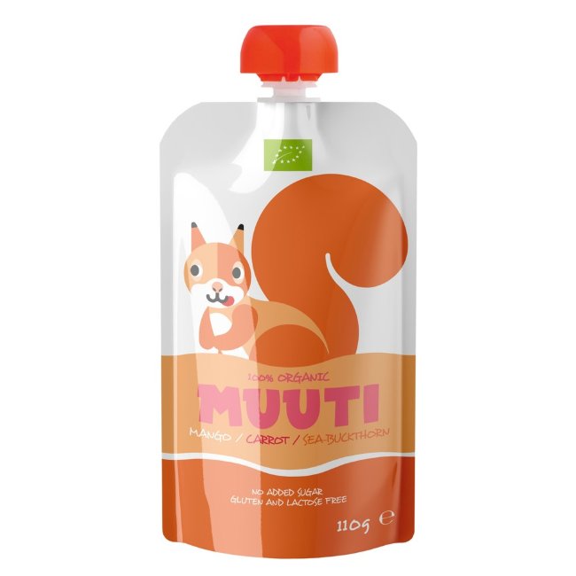 Органический смузи Muuti из манго, моркови и облепихи 110 гр с 6 мес