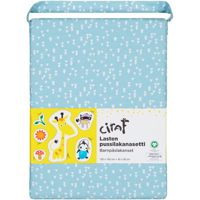 Детское постельное белье Ciraf с лисой 120x160 см, зеленое