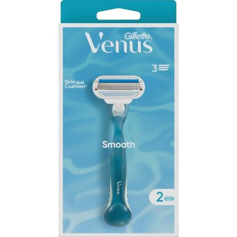 Женский бритвенный станок Gillette Venus Smooth и 2 сменных лезвия