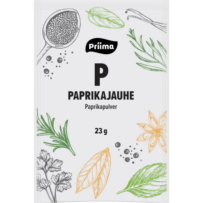 Черный перец (порошок) Priima Paprikajauhe 23 гр