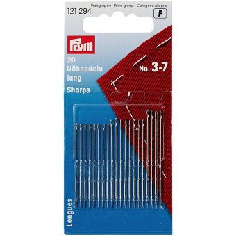 Набор швейных иголок Prym Sharps размеры 3-7 20 шт/упаковка