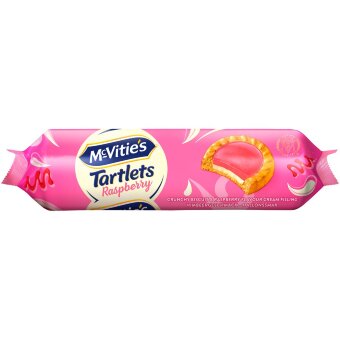 Пирожное тарталетка McVitie's с малиновым кремом 100 гр Пирожное тарталетка McVitie's с малиновым кремом 100 гр