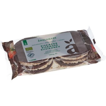 Рисовые галеты Änglamark с темным шоколадом органические 100 гр