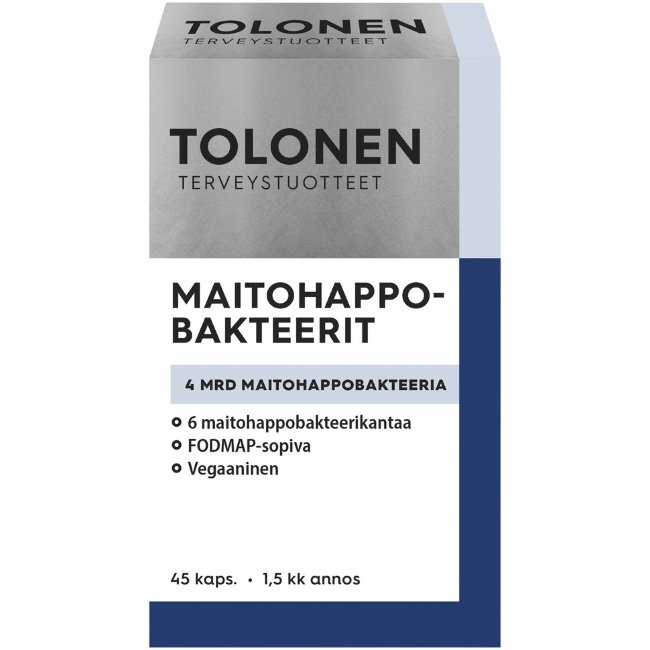 Пробиотические капсулы Tolonen Maitohappobakteeri 4 млрд 45 шт