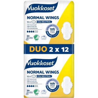 Гигиенические прокладки Vuokkoset Normal Duo 2x12 шт Гигиенические прокладки Vuokkoset Normal Duo 2x12 шт