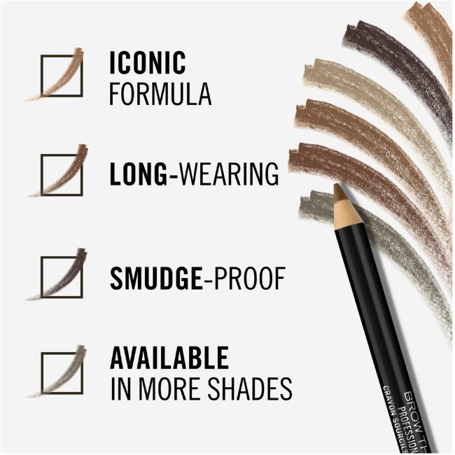 Профессиональный карандаш для бровей Rimmel 1,4 гр 001 темно-коричневый