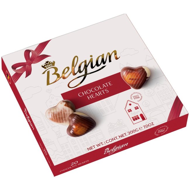 Шоколадные конфеты сердечки Belgian Chocolate Hearts 200 гр