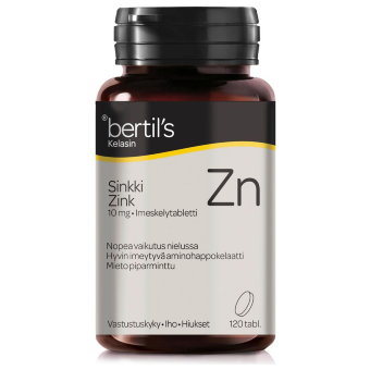 Пастилки для рассасывания с цинком Bertil's Imeskeltava 10 мг 120 шт