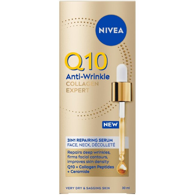 Сыворотка для лица NIVEA Q10 Anti-Wrinkle Collagen Expert 3в1 30 мл