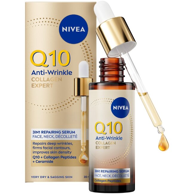 Сыворотка для лица NIVEA Q10 Anti-Wrinkle Collagen Expert 3в1 30 мл