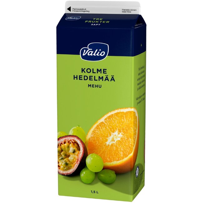 Три фруктовых сока (виноград, апельсин, маракуйя) Valio 1,5 л