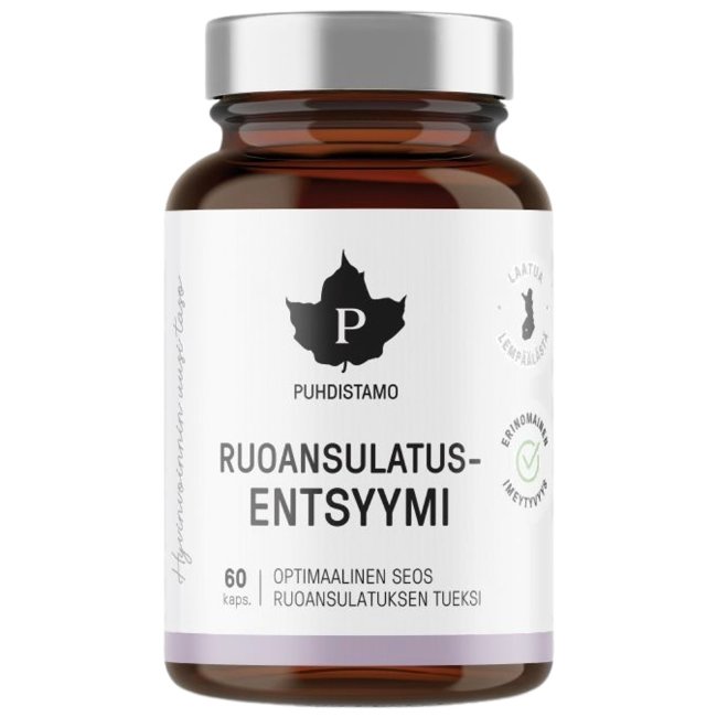 Пищеварительные ферменты Puhdistamo 60 капсул
