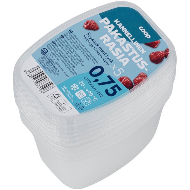 Контейнер с крышкой для замораживания Coop 0,75 л (уп 5 шт)