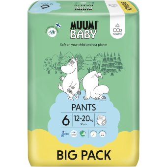 Подгузники-шорты Muumi Baby Pants 6 - 52 шт 12-20 кг Подгузники-шорты Muumi Baby Pants 6 - 52 шт 12-20 кг