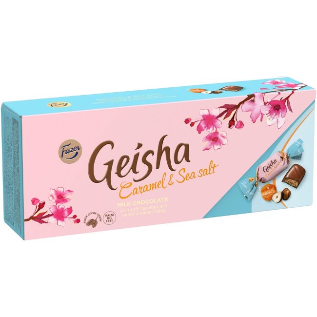 Конфеты шоколадные с карамелью и морской солью Fazer Geisha 250 гр