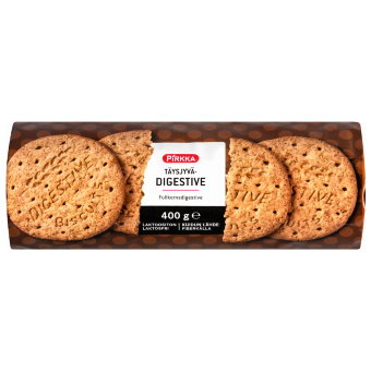 Цельнозерновое печенье Pirkka täysjyvädigestive 400 гр