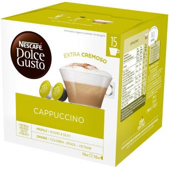 Капсулы для молочного кофе Nescafé Dolce Gusto 30 шт / 349,5 гр Каппучино Капсулы для молочного кофе Nescafé Dolce Gusto 30 шт / 349,5 гр Каппучино