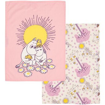 Набор кухонных полотенец Moomin Arabia Muumi 50x70 Сердечки GOTS