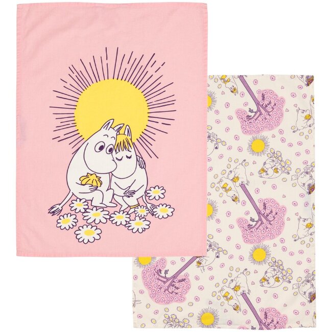 Набор кухонных полотенец Moomin Arabia Muumi 50x70 Сердечки GOTS