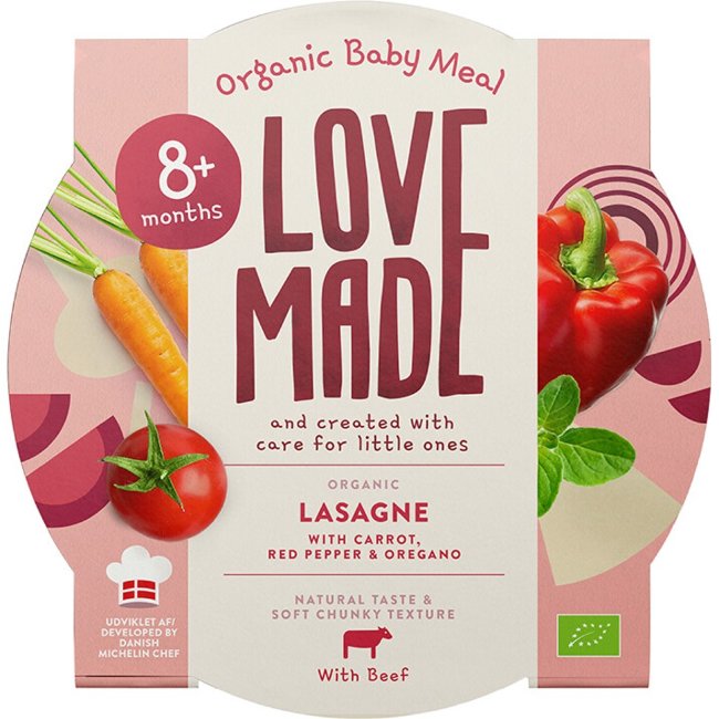 Детская лазанья LoveMade органическая 185 гр Детская лазанья LoveMade органическая 185 гр