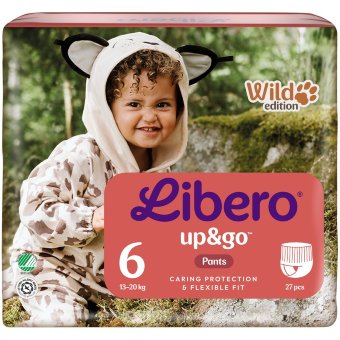 Трусики-подгузники Libero Up&Go, размер 6, 27 шт, 13-20 кг