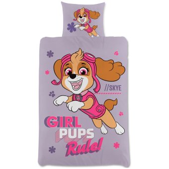 Детский комплект постельного белья Paw Patrol 120x160+40x60 см лиловый