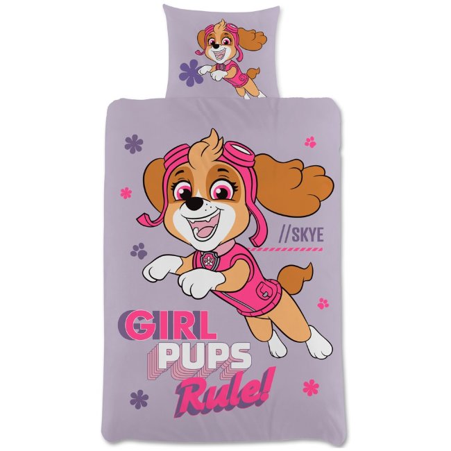 Детский комплект постельного белья Paw Patrol 120x160+40x60 см лиловый