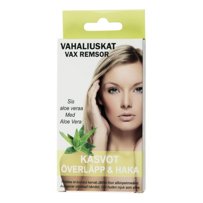 Восковые полоски для лица Vahaliuskat Kasvot Aloe Vera 10 шт