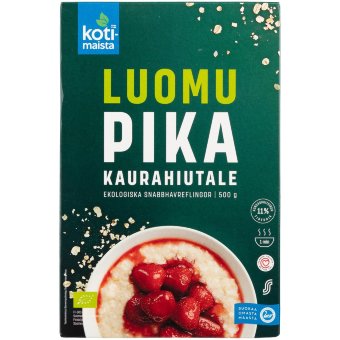 Органические овсяные хлопья (1 мин) Kotimaista PIKA Kaurahiutale Luomu 500 гр