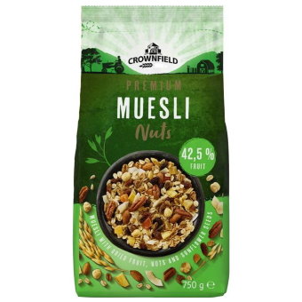 Мюсли (фруктовое ассорти с орехами) Crownfield 750 гр