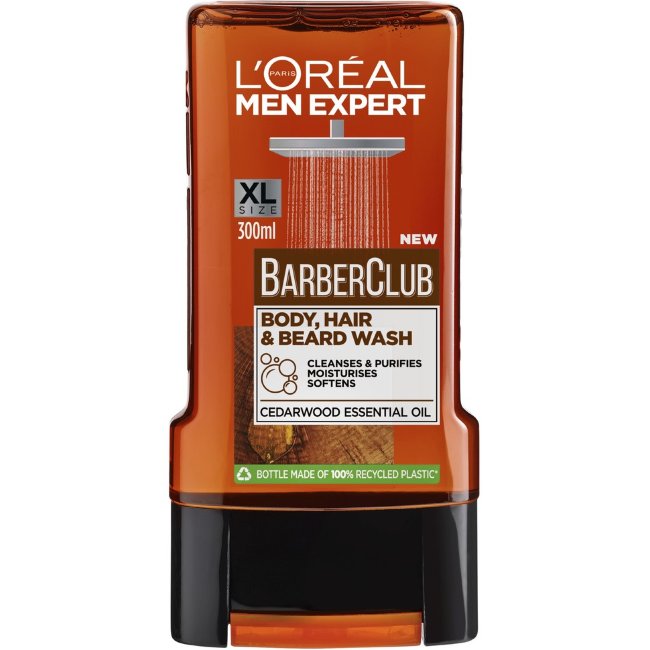 Гель для душа для мытья тела, волос и бороды LOréal Paris Men Expert 300 мл Barber Club
