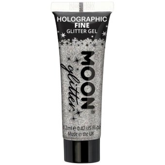 Голографический серебристый гель с мелким блеском Moon 12 мл