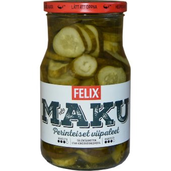 Огурцы резаные маринованные пряные Felix840/480 гр Огурцы резаные маринованные пряные Felix840/480 гр