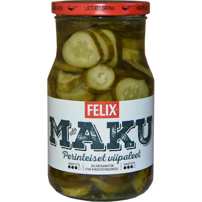 Огурцы резаные маринованные пряные Felix840/480 гр
