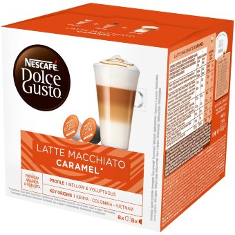 Капсулы для молочного кофе Nescafé Dolce Gusto 16 шт 145,6 гр Latte Macchiato Caramel