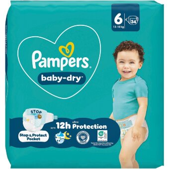 Подгузники Pampers Baby Dry S6 13-18 кг 34 шт Подгузники Pampers Baby Dry S6 13-18 кг 34 шт