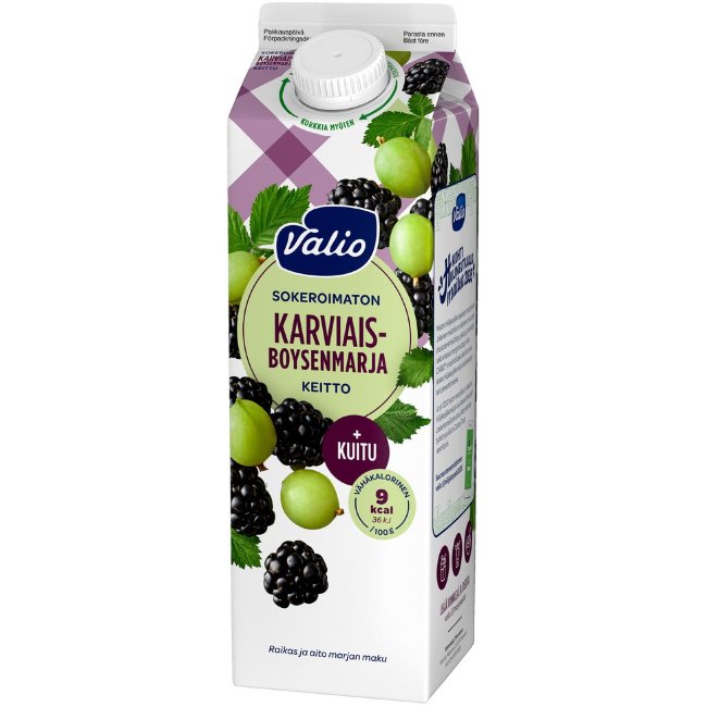 Кисель из крыжовника и ежевики Valio с клетчаткой 1 кг без сахара