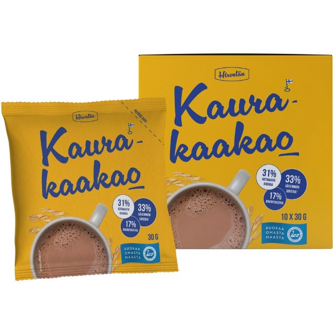 Овсяный какао-порошок для напитка 10 шт х 30 гр Hirvelän
