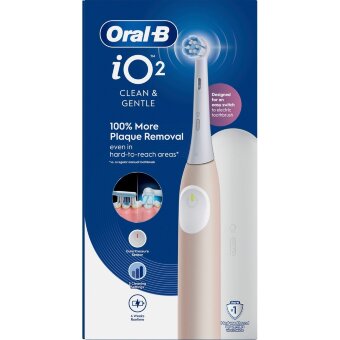 Электрическая зубная щетка Oral-B iO2 Calm Pink с дорожным футляром Электрическая зубная щетка Oral-B iO2 Calm Pink с дорожным футляром