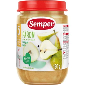 Фруктовое пюре Semper с грушей и яблоком 190 гр