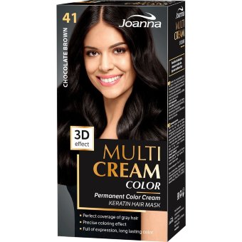 Перманентная крем-краска для волос Joanna Multi Cream 41 шоколадно-коричневый