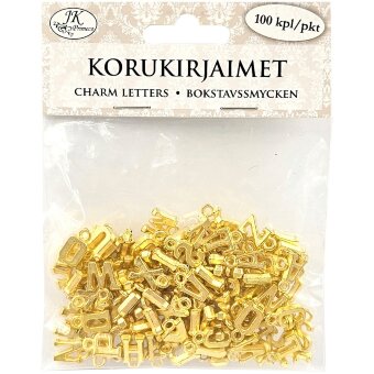 Буквенные подвески J.K. Primeco золотые 100 шт