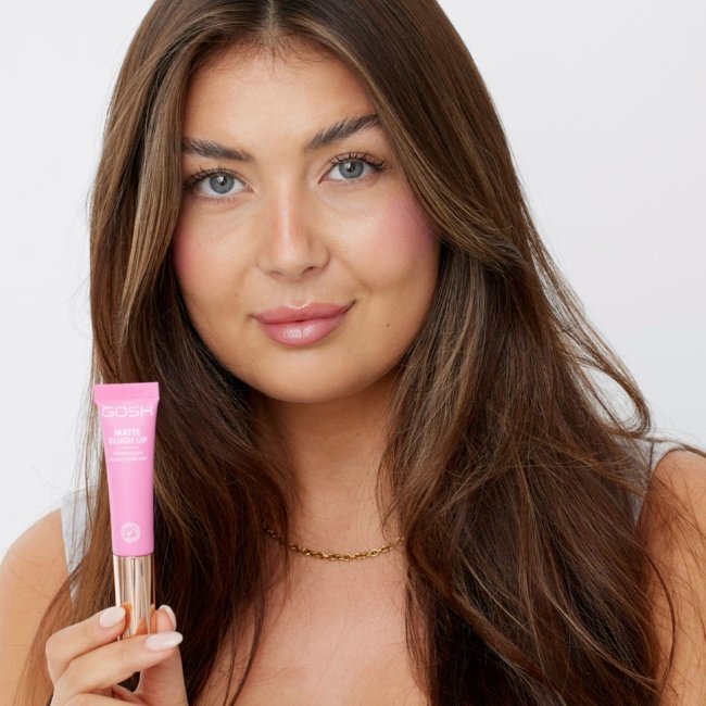 Матовые румяна Gosh Matte Blush Up, горячий розовый, 14 мл