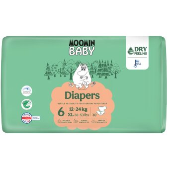 Подгузники на липучках Moomin Baby 6 - 30 шт 12-24 кг Подгузники на липучках Moomin Baby 6 - 30 шт 12-24 кг
