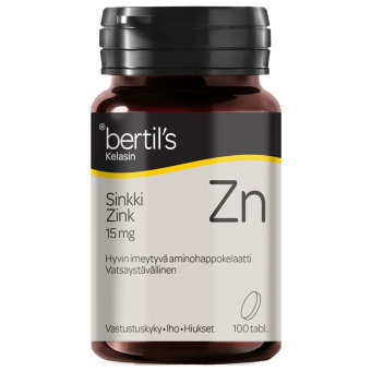 Цинк для иммунитета Bertil's Zink (1 табл в день) 15 мг 100 табл