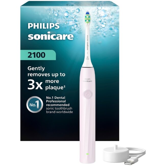 Электрическая зубная щетка Philips Sonicare 2100 HX4021/03 розовая Электрическая зубная щетка Philips Sonicare 2100 HX4021/03 розовая