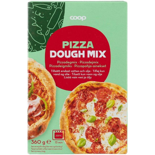 Ингредиенты для основы пиццы Coop 360 гр