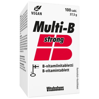 Комплекс витаминов группы B Multi B Strong усиленный состав VITABALANS 100 табл